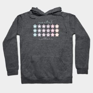 Mental Health Matters | Retro Flowers French Gray Hoodie